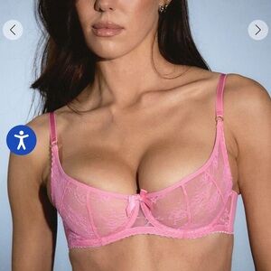 Agent Provocateur Pink Lace Sachaa Underwire Bra BNWT
